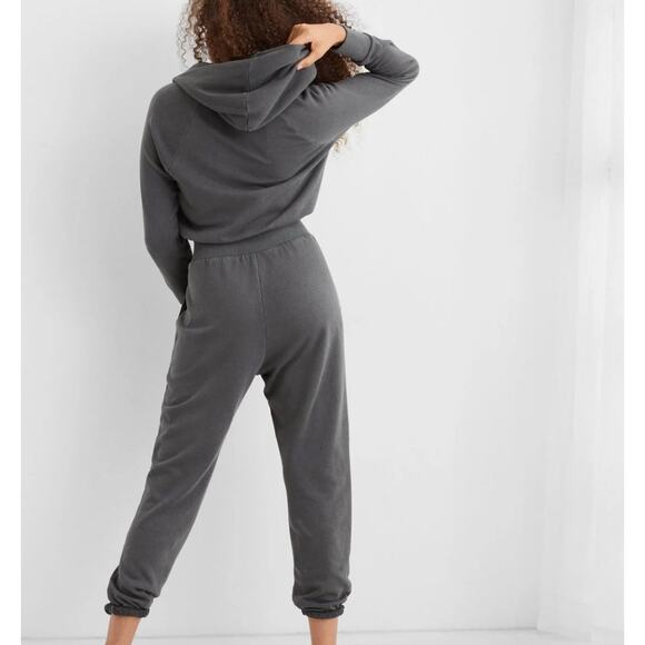 Aerie Weekend Jumpsuit Long Sleeve With Hood Gray Large - Picture 7 of 7